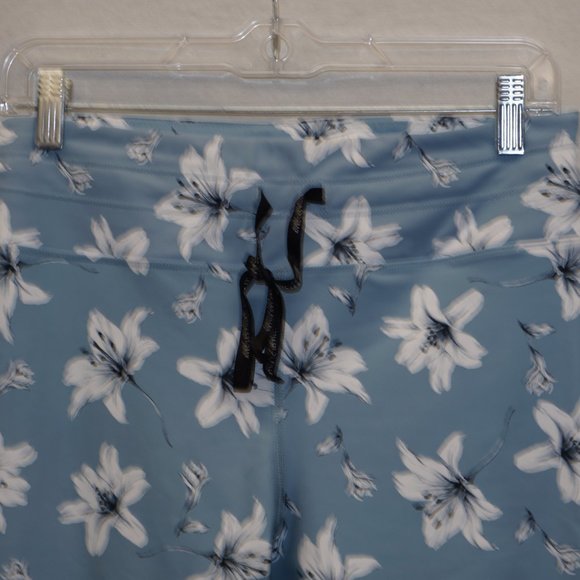 New AVEC LES FILLES Blue Floral Leggings L - Picture 3 of 10